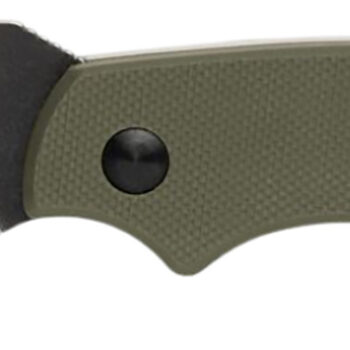 Browning 3220504 Hidden Hollow  EDC Small 2.25" Folding Drop Point Plain Black Oxide Stonewashed D2 Steel Blade, OD Green G10 Handle
