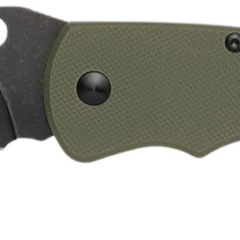 Browning 3220506 Hidden Hollow  EDC Large 3" Folding Drop Point Plain Black Oxide Stonewashed D2 Steel Blade, OD Green G10 Handle