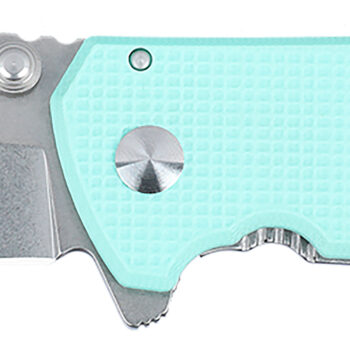 CRKT 2485B SQUID  Compact 1.75" Folding Drop Point Plain Stonewashed D2 Steel Blade, Blue G10/SS Handle