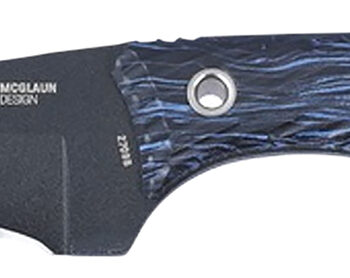 CRKT 2709B Clever Girl  4.60" Fixed Veff Serrated Black Powder Coated SK-5 Steel Blade, Blue Marbled G10 Handle