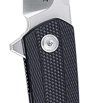 CRKT 7060 Persian  EDC 3.44" Folding Trailing Point Plain Satin D2 Steel Blade, Black Textured GRN Handle