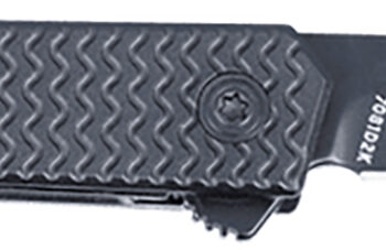 CRKT 7081D2K CEO Microflipper 2.36" Folding Drop Point Plain Black TiNi D2 Steel Blade, Black Textured Aluminum Handle