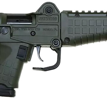 Kel-Tec SUB2K9GLKGRN SUB2000 Gen3 9mm Luger 15+1 16.15" Black Steel Threaded Barrel, Green Picatinny Rail Aluminum Receiver, M-LOK Handguard, Green Synthetic Folding Stock, Black Polymer Grip