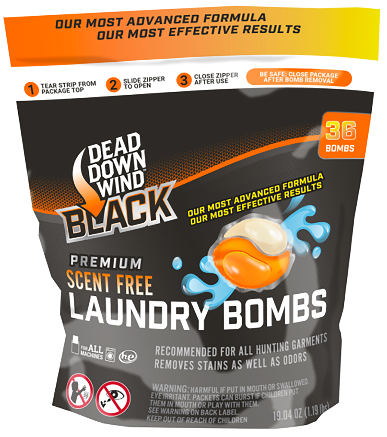 Dead Down Wind 118418 Black Premium Laundry Bombs Odor Eliminator Unscented Scent 36CT 2 Dead Down Wind 118418 Black Premium Laundry Bombs Odor Eliminator Unscented Scent 36CT