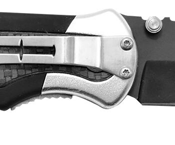 Camillus 19079 Chameleon  3.50" Folding Drop Point Plain Black Carbonitride Titanium AUS-8A SS Blade, Carbon Fiber/Aluminum Handle