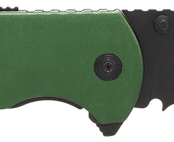 S.O.G SOG11520157 Escape ATK 2.0 EDC 3.40" Folding Clip Point Part Serrated Black Hardcased AUS-8A SS Blade, 4.60" Green/Black Aluminum Handle, Presentation Box