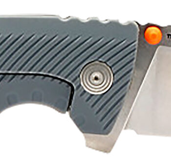 S.O.G SOG14060243 Tellus FLK 3.65" Folding Clip Point Plain Stonewashed Cryo 440C SS Blade, Wolf Gray Textured GRN Handle, Blister Pack