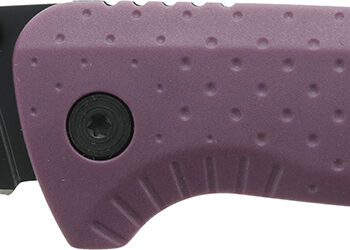 S.O.G SOG13110443 Adventure LB 3.50" Folding Drop Point Plain Black TiNi 5Cr15MoV Blade, Dark Purple Textured GRN Handle