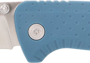 S.O.G SOG13110343 Adventure LB 3.50" Folding Drop Point Plain Satin 5Cr13MoV SS Blade, Nordic Blue Textured GRN Handle