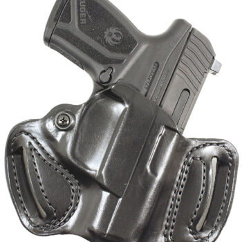 DeSantis Gunhide 086BA1ZZ0 Mini Slide  Black Leather Fits Rost Martin RMIC Belt Loop Mount Right Hand