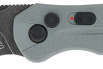 CobraTec Knives GRYDIABLOAUTO Diablo  3.50" Folding Black Stonewashed D2 Steel Blade, 4.75" Gray Textured G10 Scales Handle