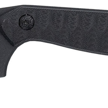 CobraTec Knives CTWLTBLK Wolfteeth  EDC 2.75" Folding Drop Point Plain Black 14C28N Steel Blade, 4.25" Black Textured G10 Scales Handle