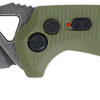 CobraTec Knives ODGAFRYK Ryker 3.75" Folding Plain Black Stonewashed D2 Steel Blade, 5" OD Green Textured G10 Handle 1 167311