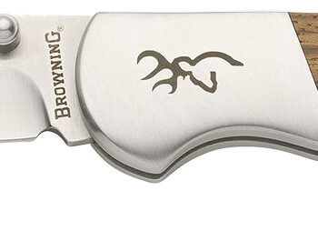 Browning 3220533 Sage Creek  Large 3.50" Folding Drop Point Plain Satin 9Cr18MoV SS Blade, Brown Zebra Wood Handle