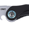 CRKT 5702 Nucleus 3.19" Folding Plain Bead Blasted 12C27 Sandvik Blade, Black/Red G10/SS Handle 2 168103