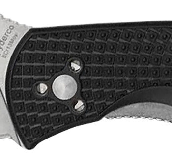 Spyderco C136PBK Persistence Lightweight 2.75" Folding Plain Satin 8Cr13MoV SS Blade, Black Bi-Directional Texturing FRN Handle