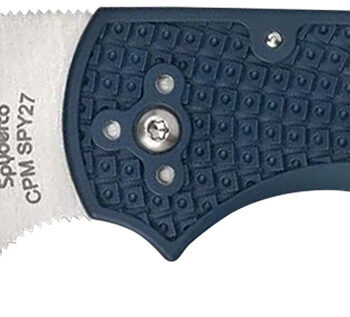 Spyderco C41PCBL5 Native 5 Lightweight 2.95" Folding Spear Point Plain CPM SPY27 SS Blade Cobalt Blue FRN Handle Includes Pocket Clip