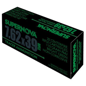 Supernova PMSN762G Green Tracer  7.62mm 110 gr Full Metal Jacket 20 Per Box/ 50 Cs