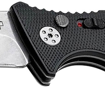 Boker 01BO457 Plus Strike Auto Pocket 3.35" Drop Point Plain Black D2 Steel Blade Aluminum Handle