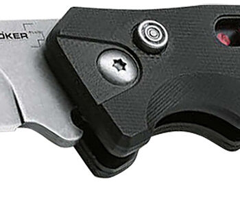 Boker 01BO482 Intention II  Folding Drop Point Plain D2 Steel Blade Black G10 Handle