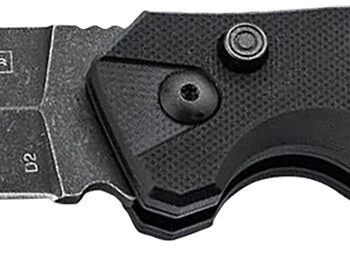 Boker 01BO796 Intention II  3.35" Folding Dagger Plain D2 Steel Blade Black G10 Handle