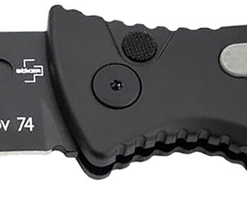 Boker 01KALS136  Kalashnikov 3.35" Clip Point Plain Black D2 Steel Blade Black/Gray Aluminum Handle