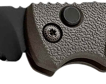 Boker 01KALS96  Kalashnikov 2.52" Drop Point Plain/Serrated Black D2 Steel Blade Gray Aluminum Handle