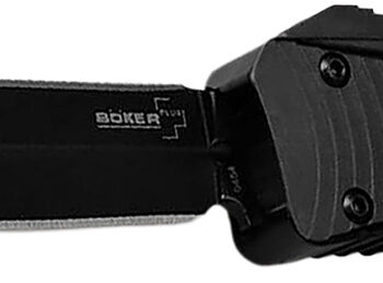 Boker 06EX244   3.39" Double Edge Dagger Plain Black D2 Steel Blade Aluminum Handle