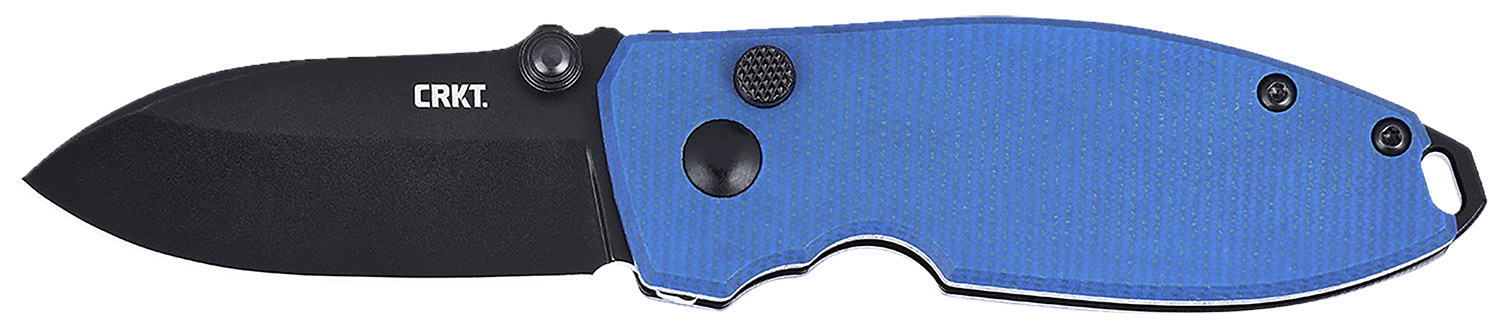 CRKT 2474BD SQUID EDC 2.27" Folding Plain Stonewashed D2 Steel Blade, Blue Micarta Handle 3 CRKT 2474BD SQUID EDC 2.27" Folding Plain Stonewashed D2 Steel Blade, Blue Micarta Handle