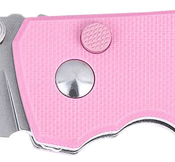 CRKT 2474P SQUID  EDC 2.27" Folding Plain Stonewashed D2 Steel Blade, Pink G10 Handle