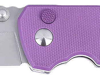 CRKT 2495P SQUID XM 2.95" Folding Plain Stonewashed 14C28N Steel Blade, Purple G10 Handle
