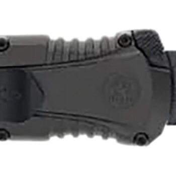 M&P Accessories 1219171 M&P  Compact 1.90" OTF Plain Black Oxide Stainless Steel Blade, Gray/Black Aluminum Handle