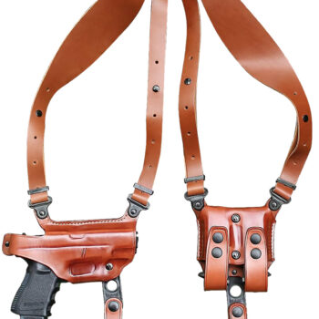 1791 Gunleather NSS2.4CBRHR  Optic Ready Shoulder Horizontal Brown Fits Sig P320 Right Hand