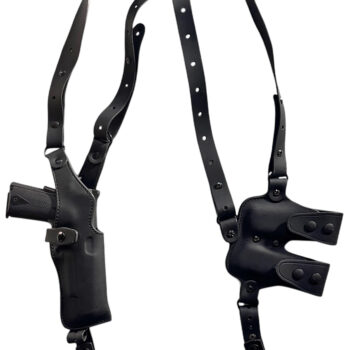 1791 Gunleather NSS1SBLVR  Optic Ready Shoulder Vertical Black Fits 1911 Right Hand