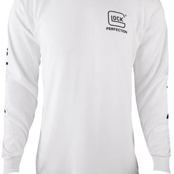 Glock AP96092 Perfection Long Sleeve Tee White Pre-Shrunk Cotton Long Sleeve Small