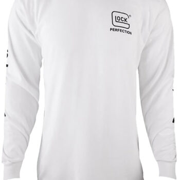 Glock AP96094 Perfection Long Sleeve Tee White Pre-Shrunk Cotton Long Sleeve Large
