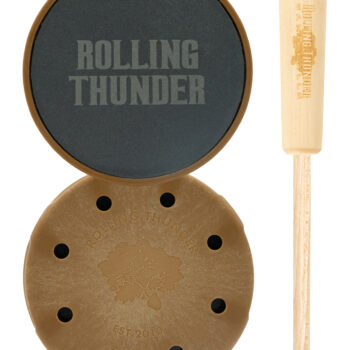 Rolling Thunder Game Call TCP-TDS Thunderdome Pot Calls & Strikers Attracts Turkey Species Hickory/Slate