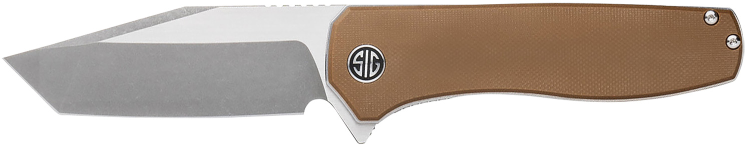 Sig Sauer Knives XI SBRN Xiphos 3.40" Folding Modified Tanto Plain Dark Acid Stonewash/Satin Nitro-V Blade, 4.20" Coyote Brown G10 Handle 3 Sig Sauer Knives XI SBRN Xiphos 3.40" Folding Modified Tanto Plain Dark Acid Stonewash/Satin Nitro-V Blade, 4.20" Coyote Brown G10 Handle