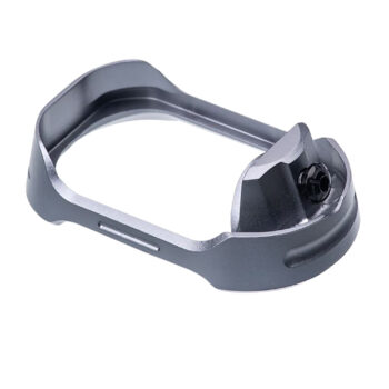 Tyrant CNC TDG17MWG5GREYBLACKSCRE  Magwell Fits Glock 17 Gen 5 Grey Aluminum