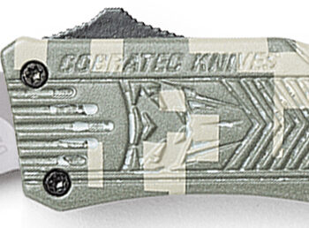 CobraTec Knives SADCCTK1SDNS CTK-1 American Flag Small 2.75" OTF Drop Point Plain D2 Steel Blade, 4.25" Digital Camo Aluminum Alloy Handle