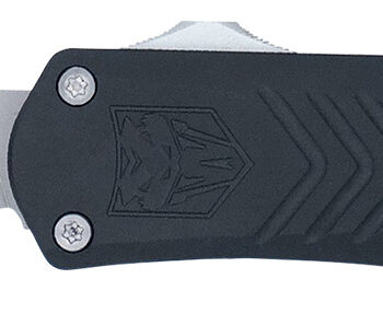 CobraTec Knives SBLKFSXGEN3DNS FS-X Gen III Small 2.75" OTF Drop Point Plain Stonewashed D2 Steel Blade, 3.88" Aluminum Handle