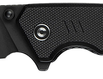 Civivi Knives C24012-1 Merit  3.28" Folding Drop Point Plain Black Stonewashed 14C28N Steel Blade, Black Textured G10 Handle