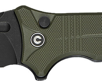 Civivi Knives C23080-3 Neurohaptic  EDC 3.74" Folding Clip Point Plain Black Stonewashed Nitro-V Steel Blade, OD Green Textured G10 Handle