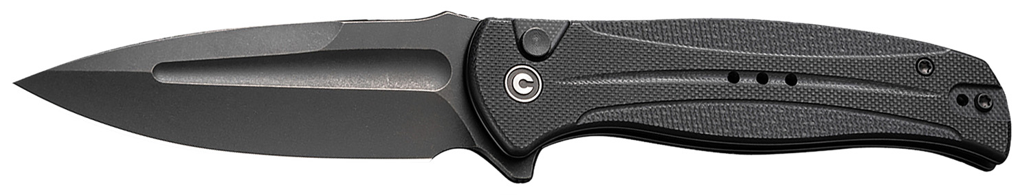 Civivi Knives C23053-1 Incindie 3.48" Folding Spear Point Plain Black Stonewashed 14C28N Steel Blade, Black Textured G10 Handle 3 Civivi Knives C23053-1 Incindie 3.48" Folding Spear Point Plain Black Stonewashed 14C28N Steel Blade, Black Textured G10 Handle