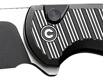 Civivi Knives C23040B-1 Stormhowl  3.30" Folding Clip Point Plain Black Stonewashed Nitro-V Steel Blade, Milled Black Aluminum Handle