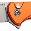 Civivi Knives C20022B-2 Chevalier II EDC 3.47" Folding Sheepsfoot Plain Satin 14C28N Steel Blade, Orange Aluminum Handle 2 179385