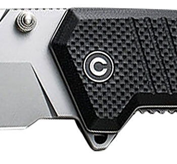 Civivi Knives C23024-1 Bhaltair  3.98" Folding Tanto Plain Stonewashed 14C28N Steel Blade, Black Textured G10 Handle