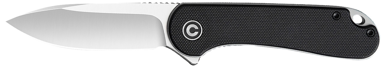 Civivi Knives C907A Elementum 2.96" Folding Plain Satin D2 Steel Blade, 4.03" Black Textured G10 Handle 3 Civivi Knives C907A Elementum 2.96" Folding Plain Satin D2 Steel Blade, 4.03" Black Textured G10 Handle