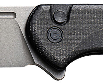 Civivi Knives C21006-1 Conspirator  3.48" Folding Plain Gray Stonewashed Nitro-V Steel Blade, Black Textured Micarta Handle