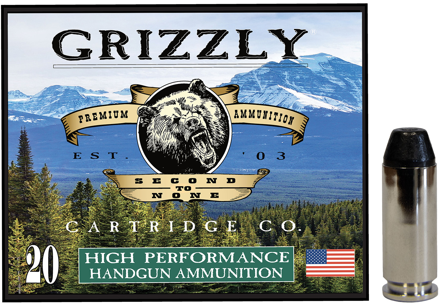 Grizzly Ammo GC10M10 10mmAuto 220gr Full Metal Jacket Flat Point 20 Per Box/10 Case 3 Grizzly Ammo GC10M10 10mmAuto 220gr Full Metal Jacket Flat Point 20 Per Box/10 Case